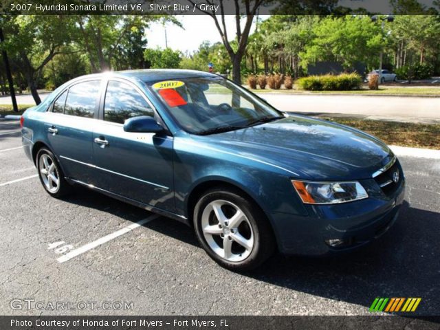 2007 Hyundai Sonata Limited V6 in Silver Blue