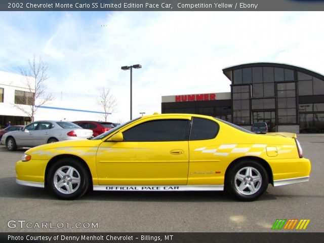 2002 Chevrolet Monte Carlo SS Limited Edition Pace Car in Competition Yellow