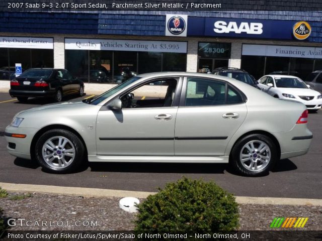 2007 Saab 9-3 2.0T Sport Sedan in Parchment Silver Metallic