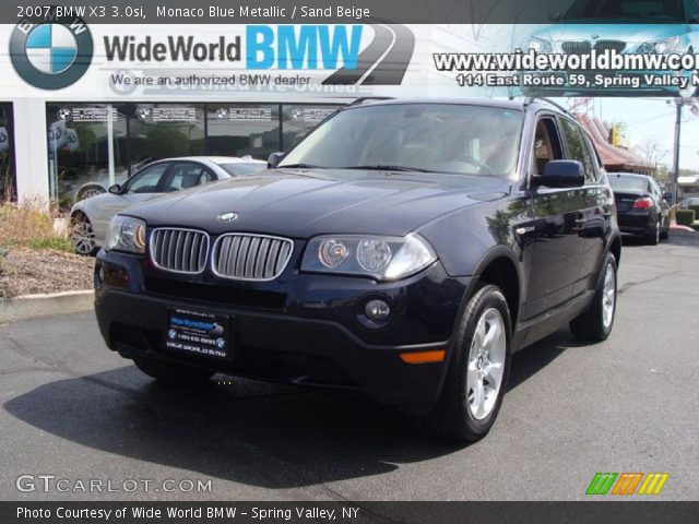 2007 BMW X3 3.0si in Monaco Blue Metallic