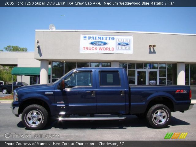 2005 Ford F250 Super Duty Lariat FX4 Crew Cab 4x4 in Medium Wedgewood Blue Metallic