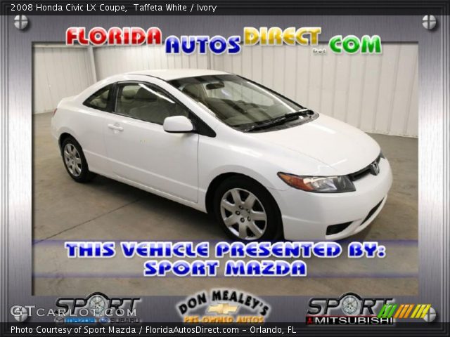2008 Honda Civic LX Coupe in Taffeta White