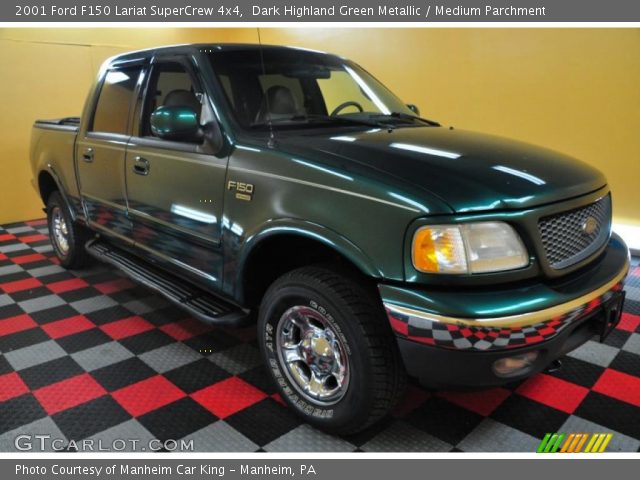 2001 Ford F150 Lariat SuperCrew 4x4 in Dark Highland Green Metallic