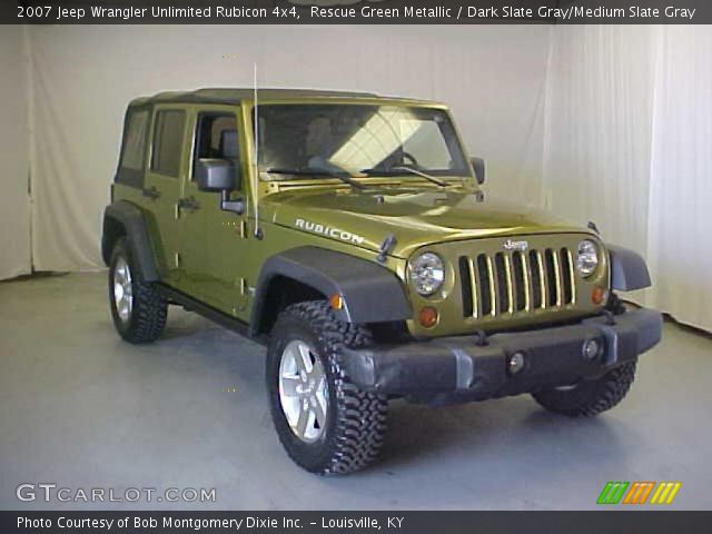 2007 Jeep Wrangler Unlimited Rubicon 4x4 in Rescue Green Metallic