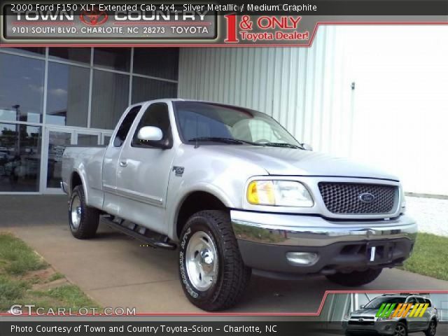 2000 Ford F150 XLT Extended Cab 4x4 in Silver Metallic