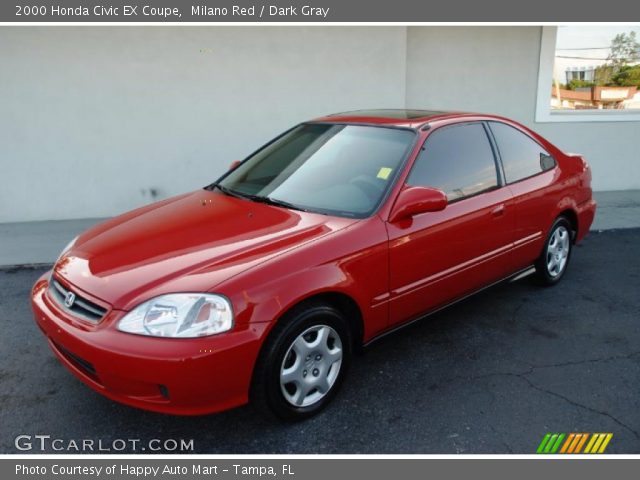 2000 Honda Civic EX Coupe in Milano Red