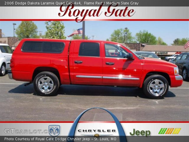 2006 Dodge Dakota Laramie Quad Cab 4x4 in Flame Red