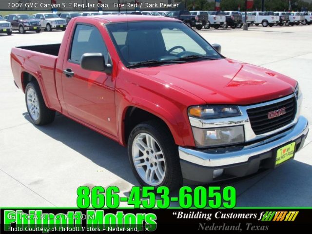 2007 GMC Canyon SLE Regular Cab in Fire Red