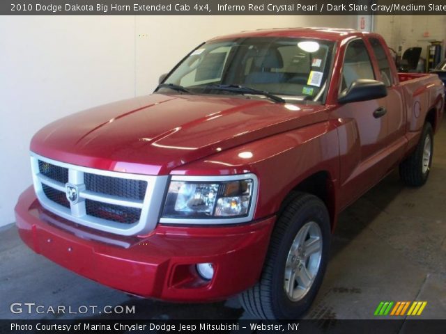 2010 Dodge Dakota Big Horn Extended Cab 4x4 in Inferno Red Crystal Pearl