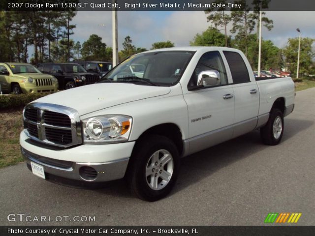 2007 Dodge Ram 1500 SLT Quad Cab in Bright Silver Metallic