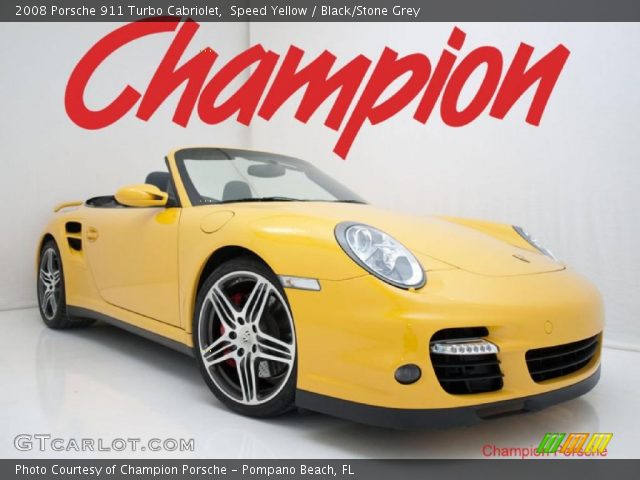 2008 Porsche 911 Turbo Cabriolet in Speed Yellow
