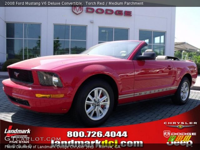 2008 Ford Mustang V6 Deluxe Convertible in Torch Red