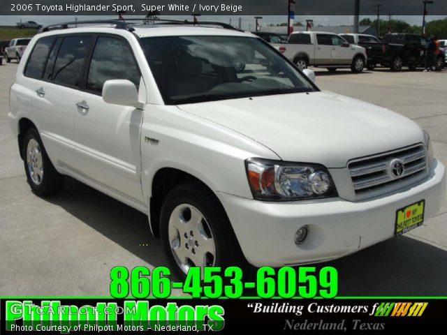 2006 Toyota Highlander Sport in Super White