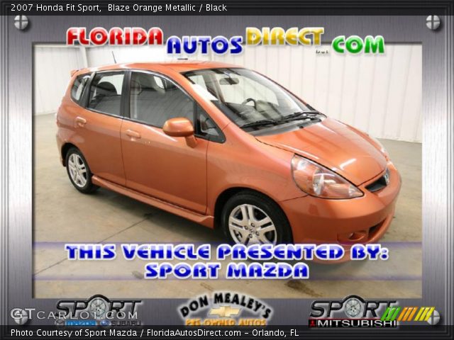 2007 Honda Fit Sport in Blaze Orange Metallic