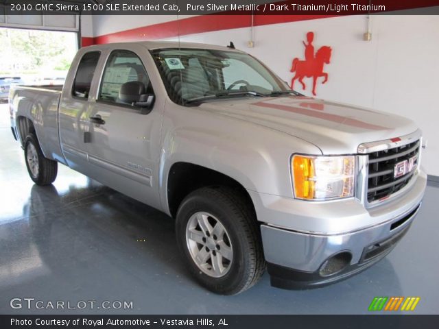 2010 GMC Sierra 1500 SLE Extended Cab in Pure Silver Metallic