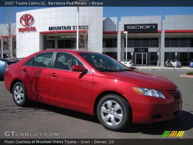 2007 Toyota Camry LE in Barcelona Red Metallic