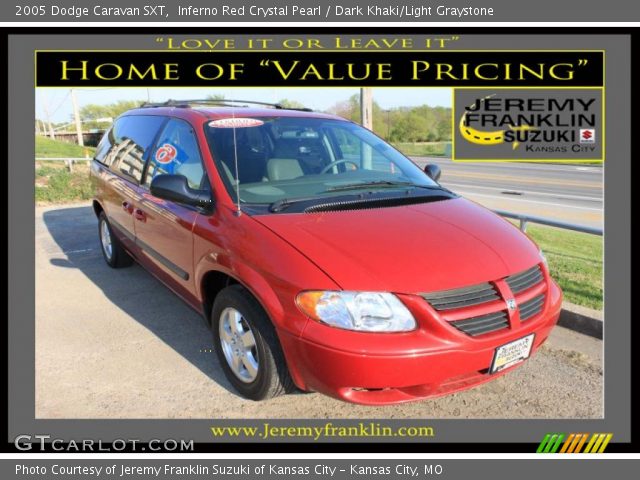 2005 Dodge Caravan SXT in Inferno Red Crystal Pearl