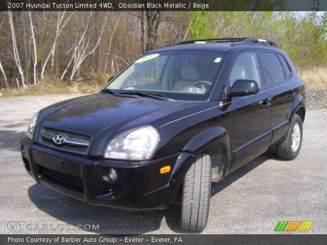 2007 Hyundai Tucson Limited 4WD in Obsidian Black Metallic