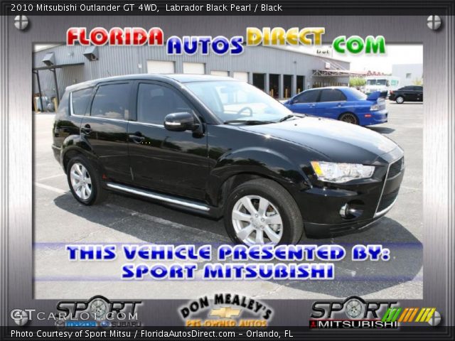2010 Mitsubishi Outlander GT 4WD in Labrador Black Pearl