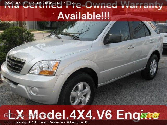 2008 Kia Sorento LX 4x4 in Bright Silver