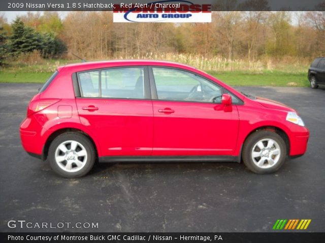 2009 Nissan Versa 1.8 S Hatchback in Red Alert