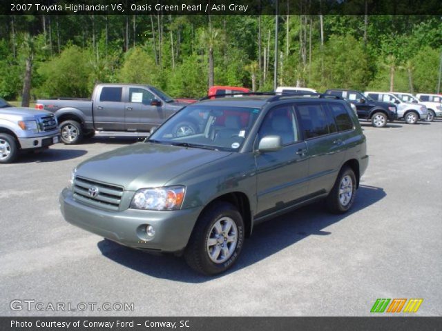 2007 Toyota Highlander V6 in Oasis Green Pearl
