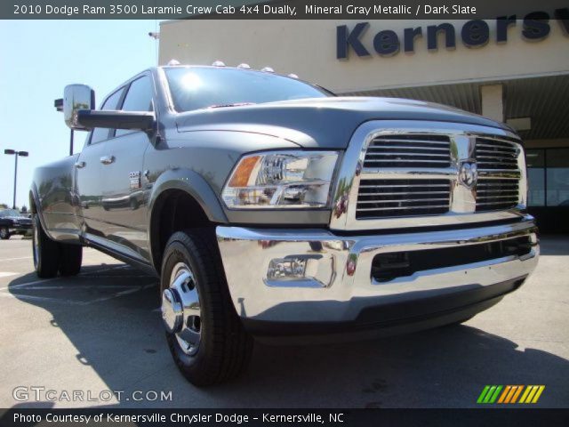 2010 Dodge Ram 3500 Laramie Crew Cab 4x4 Dually in Mineral Gray Metallic