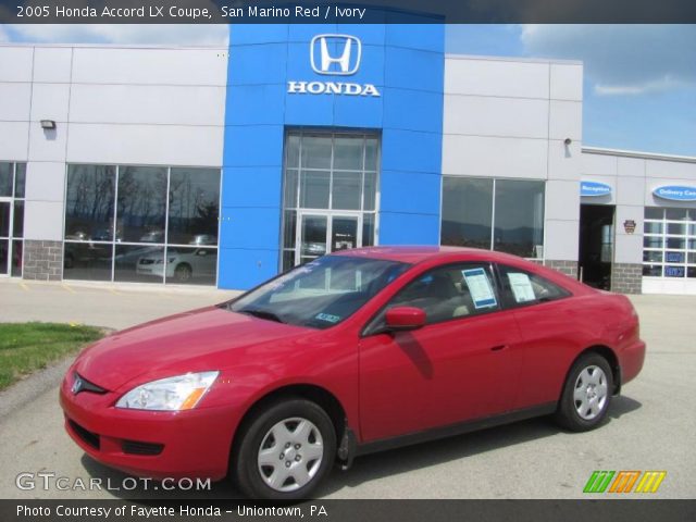 2005 Honda Accord LX Coupe in San Marino Red