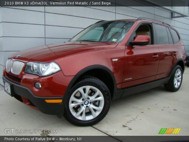2010 BMW X3 xDrive30i in Vermilion Red Metallic