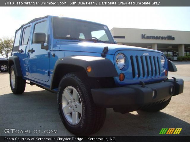 2010 Jeep Wrangler Unlimited Sport in Surf Blue Pearl