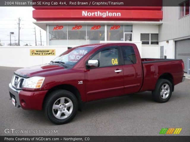2004 Nissan Titan SE King Cab 4x4 in Red Brawn