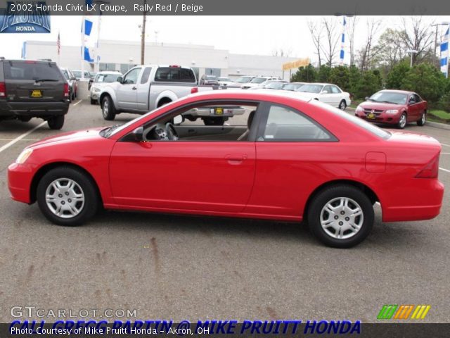 2002 Honda Civic LX Coupe in Rally Red