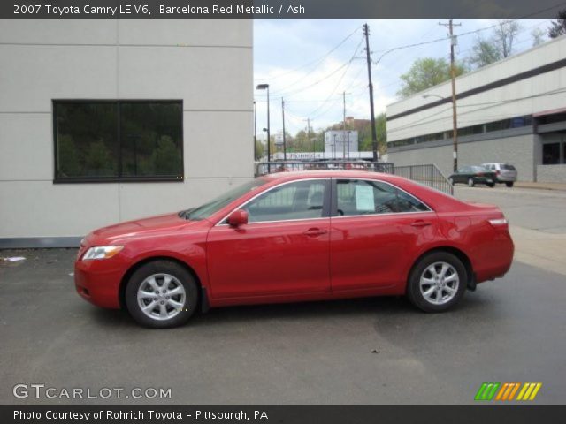 2007 Toyota Camry LE V6 in Barcelona Red Metallic