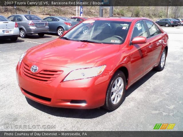 2007 Toyota Camry LE V6 in Barcelona Red Metallic