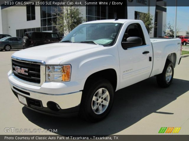 2010 GMC Sierra 1500 SLE Regular Cab 4x4 in Summit White