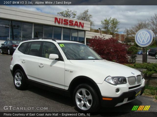 2007 BMW X3 3.0si in Alpine White
