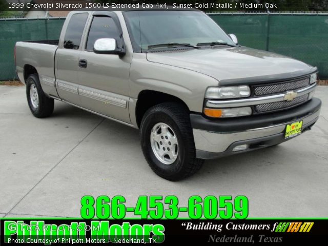 1999 Chevrolet Silverado 1500 LS Extended Cab 4x4 in Sunset Gold Metallic