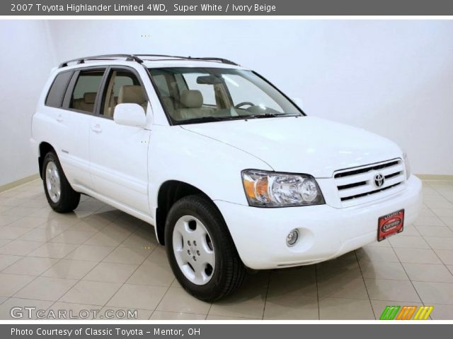 2007 Toyota Highlander Limited 4WD in Super White