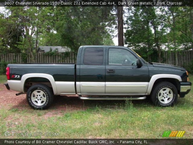 2007 Chevrolet Silverado 1500 Classic Z71 Extended Cab 4x4 in Dark Green Metallic