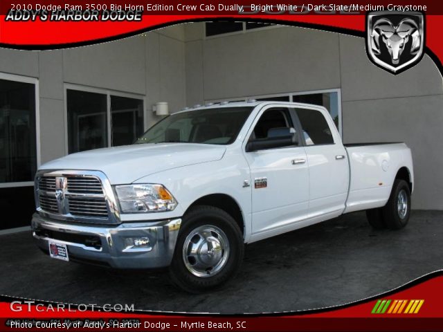 2010 Dodge Ram 3500 Big Horn Edition Crew Cab Dually in Bright White