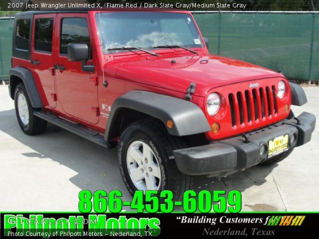2007 Jeep Wrangler Unlimited X in Flame Red