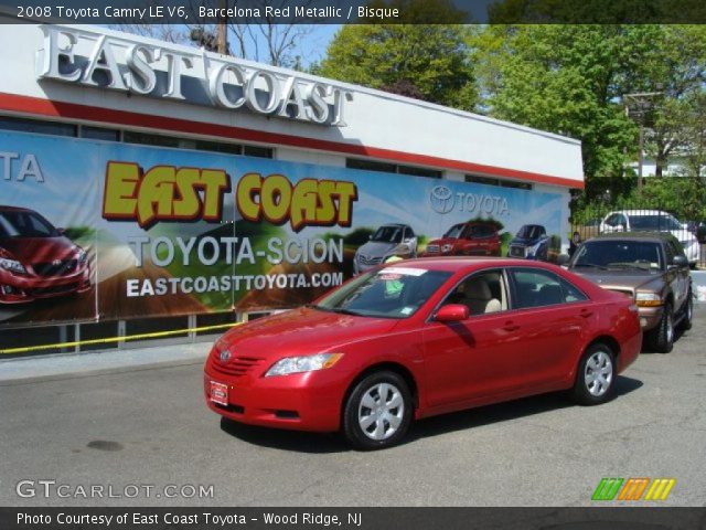 2008 Toyota Camry LE V6 in Barcelona Red Metallic