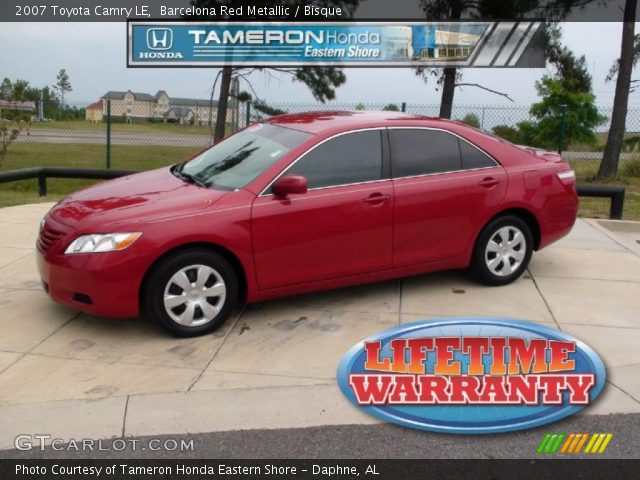 2007 Toyota Camry LE in Barcelona Red Metallic