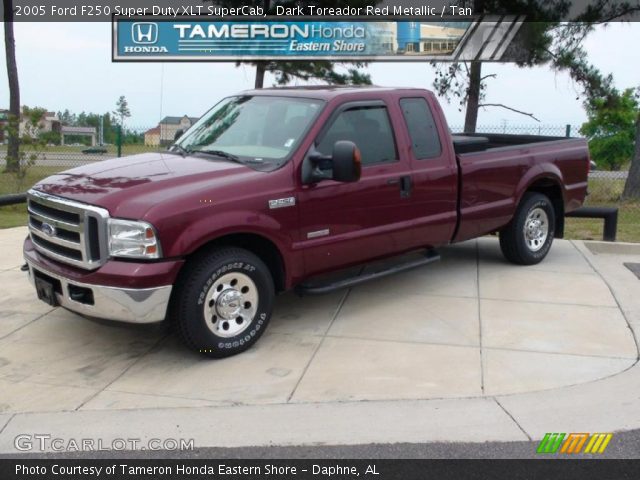 2005 Ford F250 Super Duty XLT SuperCab in Dark Toreador Red Metallic