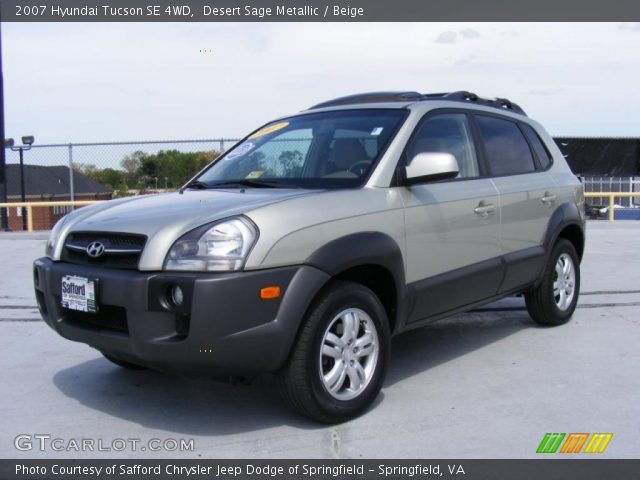 2007 Hyundai Tucson SE 4WD in Desert Sage Metallic