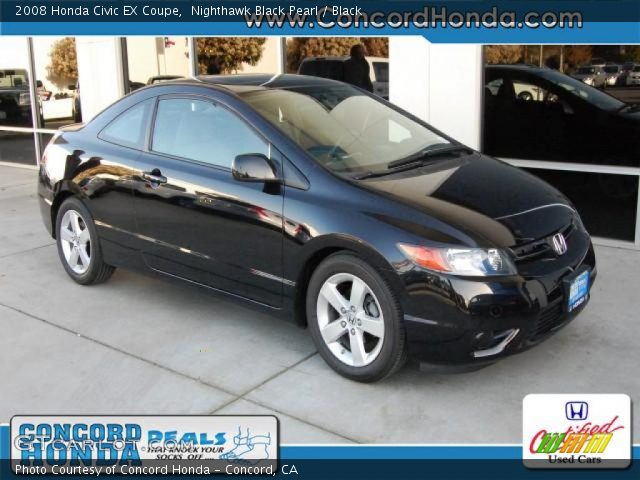2008 Honda Civic EX Coupe in Nighthawk Black Pearl