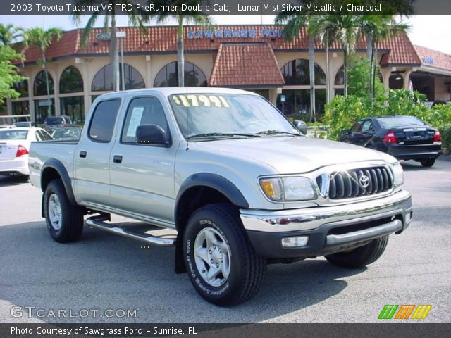 2003 Toyota Tacoma V6 TRD PreRunner Double Cab in Lunar Mist Silver Metallic