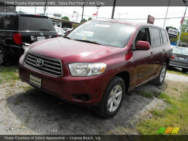 2008 Toyota Highlander 4WD in Salsa Red Pearl