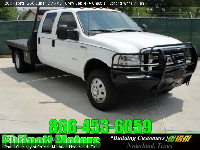 2007 Ford F350 Super Duty XLT Crew Cab 4x4 Chassis in Oxford White
