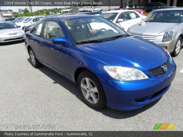 2004 Honda Civic EX Coupe in Vivid Blue Pearl